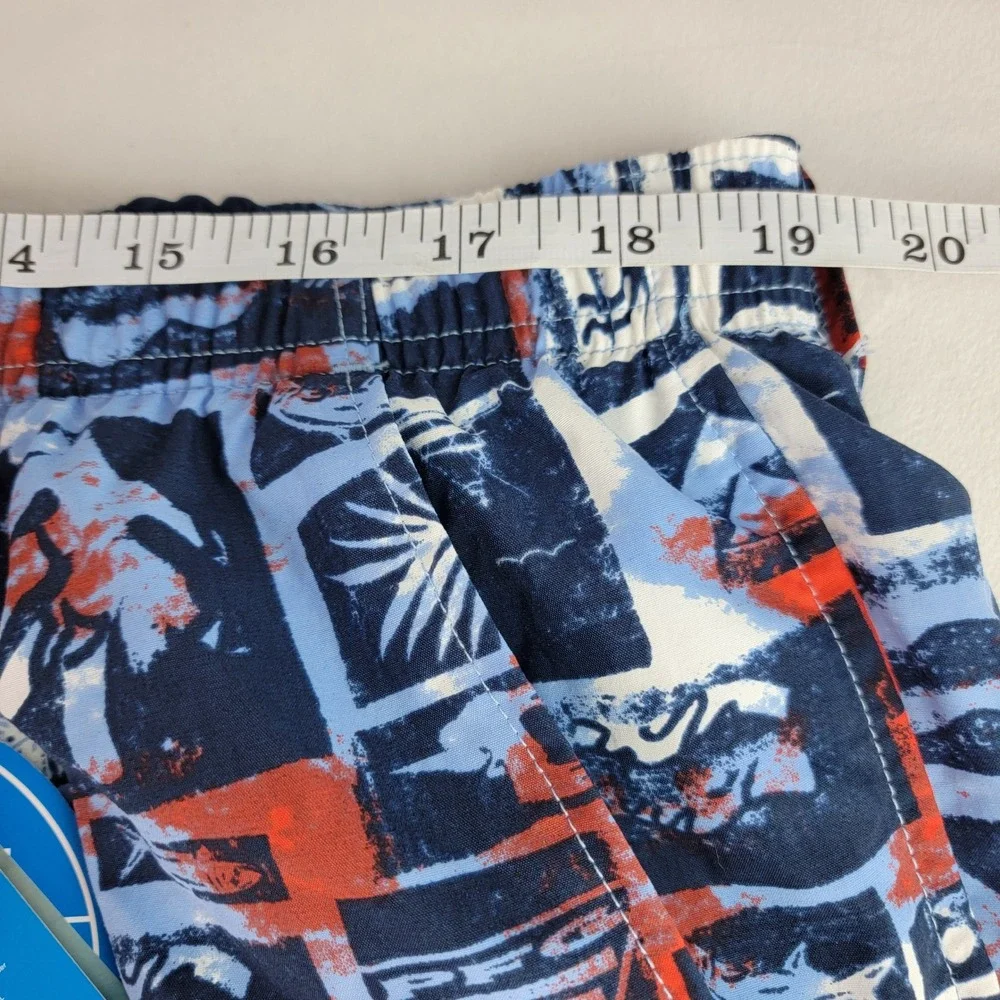 Columbia Mens Super Backcast Water Shorts XL Blue Tropical Print Swim Trunks NEW